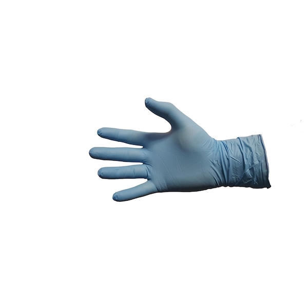 Guard, Nitrile Exam Gloves, 5 Mil Palm, Nitrile, Powder-Free, XL, 100 PK, Blue